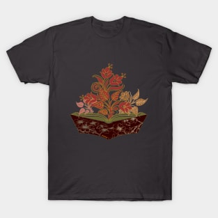 flowers growing from book T-Shirt